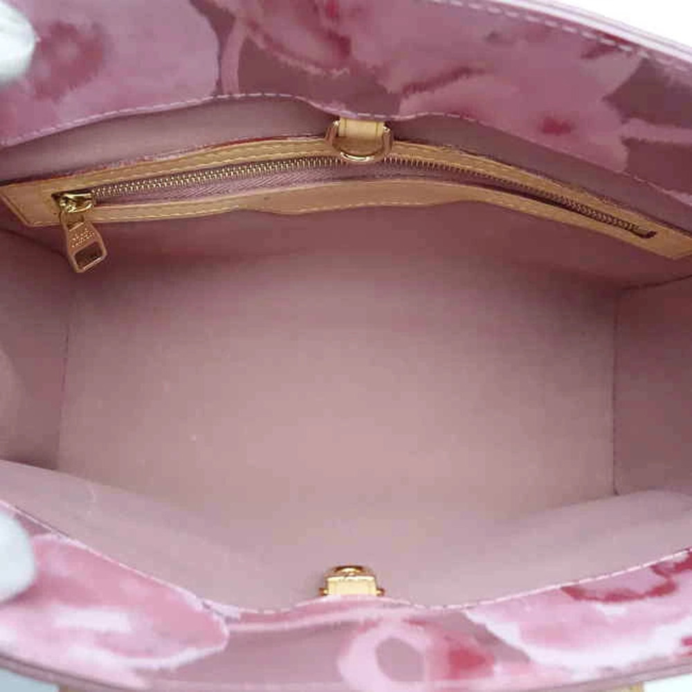Louis Vuitton Vernis Rose Pink Ikat Catalina Handbag Flower Velour